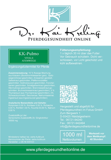Kai Kreling KK-Pulmo Vitale Atemwege für Pferde